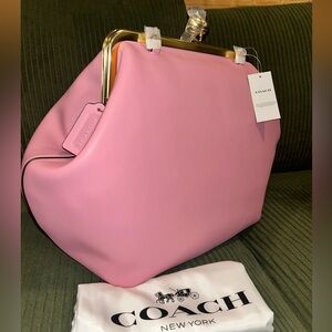 Coach Kisslock Large Pink Bag